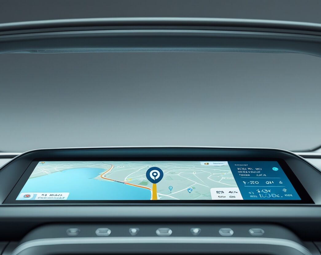 Electric vehicle navigation screen showing nearby charging prices