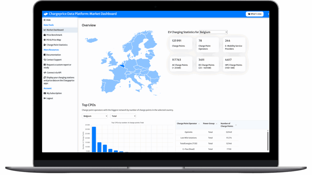 Preview of the Chargeprice data offer for businesses